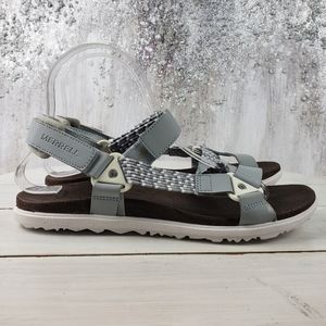 - 446EGU Merrell around town sunvue high rise strappy sandals 8 womens sil…